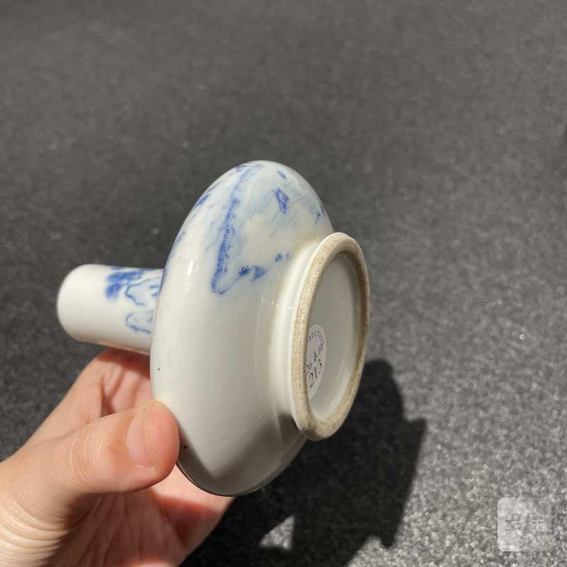 清光绪 青花山水人物故事图荸荠瓶 - 图12